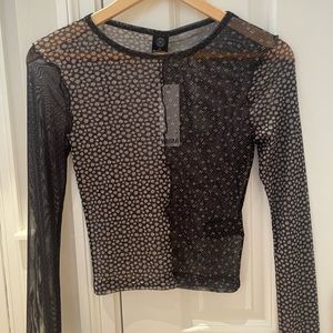 Urban Outfitters Sheer Long Sleeve Top